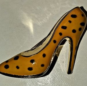 Vintage Suzanne Bjontegard High Heel Shoe Brooch